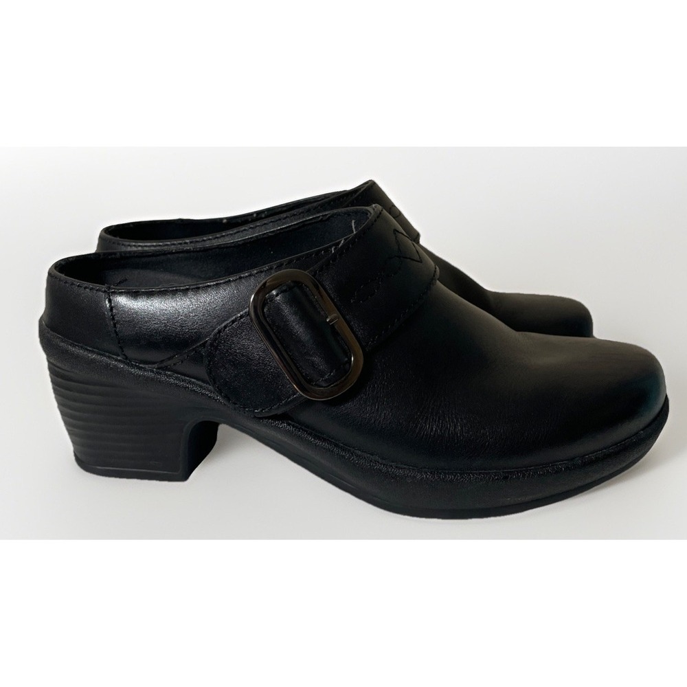 Klogs Austin Black Leather Non Slip Professional Slip On Shoes Women's Size 6.5